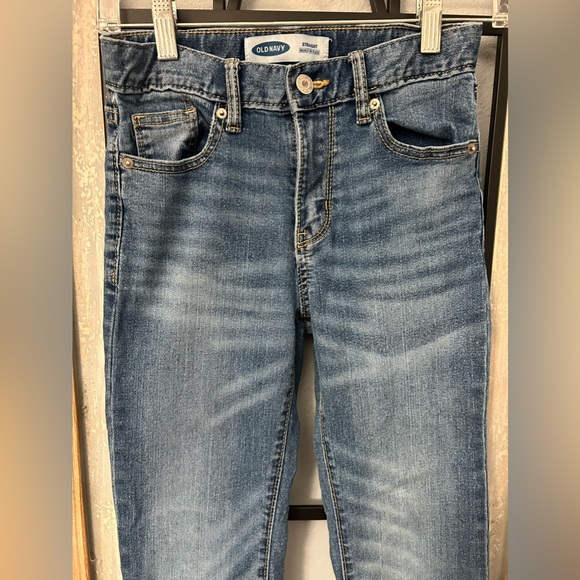 Old Navy boys straight built-in flex blue jeans. Size 12. - Picture 2 of 5